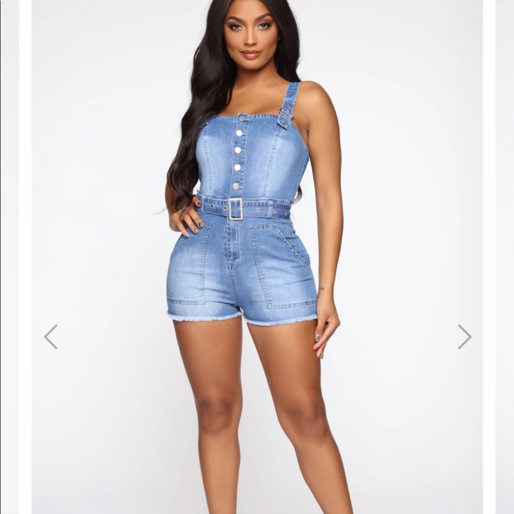 Button Up Jean Romper